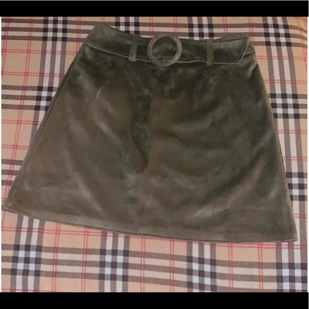 Faux Suede Skirt
